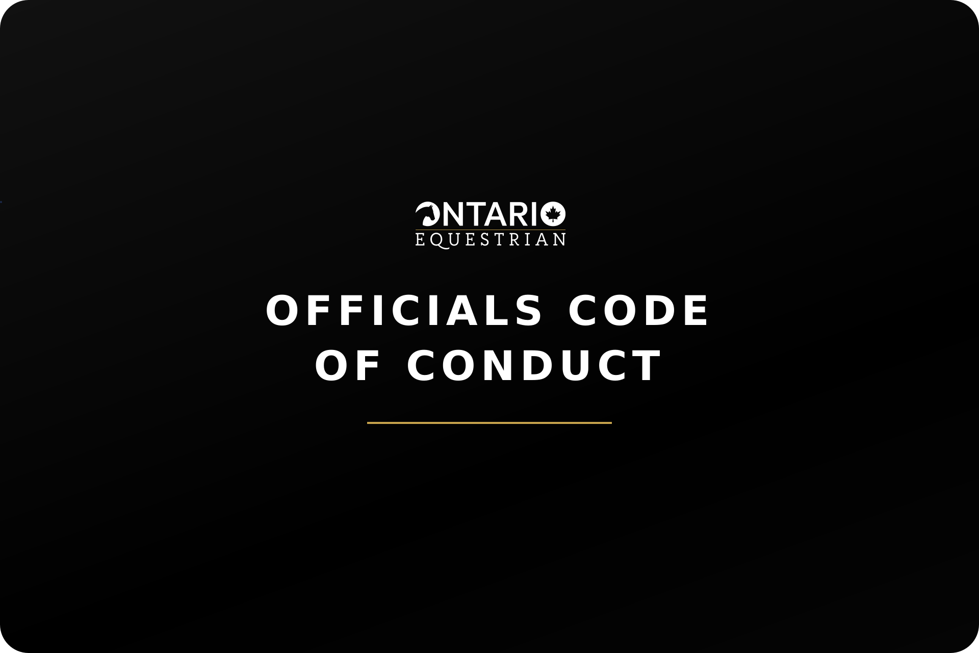 Officials Code of Conduct